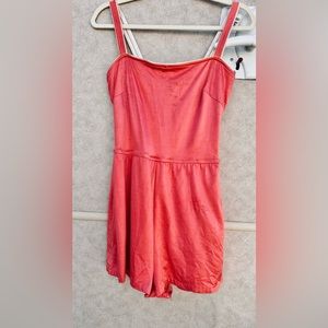 Vintage 50s Swimsuit Coral Pink Pin Up